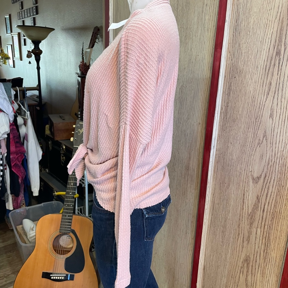 Pink Button-Up Knit Top - Picture 3 of 6